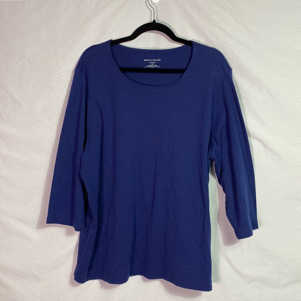 Rebecca Malone Navy 3/4 Sleeve